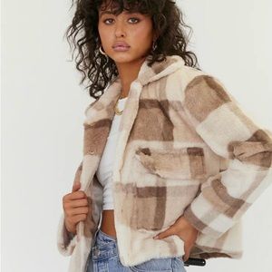 NWT Princess Polly Jeanne Jacket Buffalo Plaid Multicolor